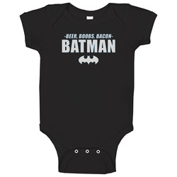 Beer Boobs Bacon Batman romper Baby One Piece Beer Boobs Bacon Batman romper Baby One Piece