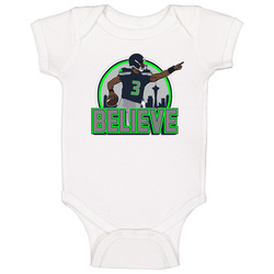 Russell Wilson Comeback Playoffs Believe Seattle Seahawks romper Baby One Piece Russell Wilson Comeback Playoffs Believe Seattle Seahawks romper Baby One Piece