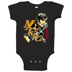 Mario Lemieux Retro Hockey Caricature romper Baby One Piece Mario Lemieux Retro Hockey Caricature romper Baby One Piece