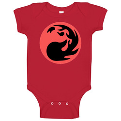 Magic The Gathering Red Mana Ccg Card Game romper Baby One Piece Magic The Gathering Red Mana Ccg Card Game romper Baby One Piece