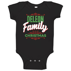 Deleon Family Christmas Love Holidays Custom Last Name Gift romper Baby One Piece Deleon Family Christmas Love Holidays Custom Last Name Gift romper Baby One Piece
