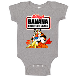 Banana Frosted Flakes Cereal romper Baby One Piece Banana Frosted Flakes Cereal romper Baby One Piece