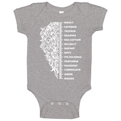 Beard Growth Chart 2 Charcoal romper Baby One Piece Beard Growth Chart 2 Charcoal romper Baby One Piece