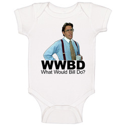 Bill Lumbergh Office Space Funny Comedy Wwjd romper Baby One Piece