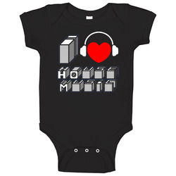 I Heart Love House Music romper Baby One Piece