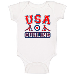 Usa Curling T Shirt 2014 Sochi Olympics romper Baby One Piece