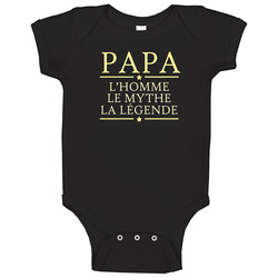 26639482 Papa L'homme Le Mythe La Legende romper Baby One Piece 26639482 Papa L'homme Le Mythe La Legende romper Baby One Piece