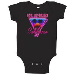 Los Angeles Vaporwave romper Baby One Piece Los Angeles Vaporwave romper Baby One Piece