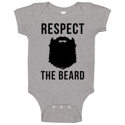 Respect The Beard T-shirt Grey Tee Shirt Funny Beard Shirt Birthday Gift For Him Bearded Dad romper Baby One Piece Respect The Beard T-shirt Grey Tee Shirt Funny Beard Shirt Birthday Gift For Him Bearded Dad romper Baby One Piece