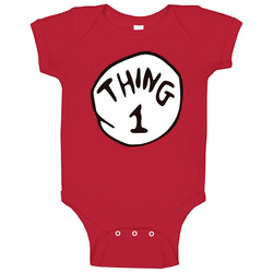 Dr.seuss- Thing 1 romper Baby One Piece Dr.seuss- Thing 1 romper Baby One Piece