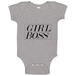Girl Boss Gray romper Baby One Piece Girl Boss Gray romper Baby One Piece