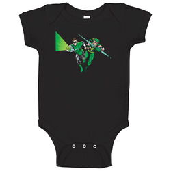 Green Arrow Comic Cartoon Dc Heroes romper Baby One Piece Green Arrow Comic Cartoon Dc Heroes romper Baby One Piece