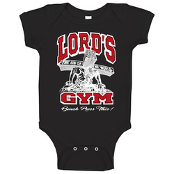 Lords Gym Sin Of The World Trending Workout Black romper Baby One Piece