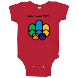 Montreal 1976 Olympics Logo romper Baby One Piece Montreal 1976 Olympics Logo romper Baby One Piece