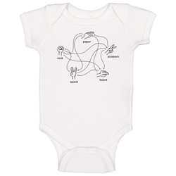 Rock Paper Scissors romper Baby One Piece