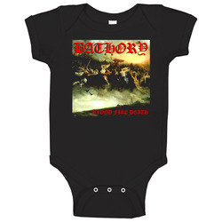 Bathory Bathord Blood Fire Death Album romper Baby One Piece