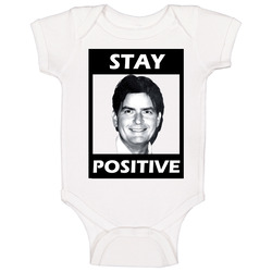 Funny Charlie Sheen Stay Positive Hiv Tee romper Baby One Piece Funny Charlie Sheen Stay Positive Hiv Tee romper Baby One Piece