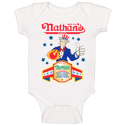 Nathan's Hot Dog Eating Contest Festival Food romper Baby One Piece Nathan's Hot Dog Eating Contest Festival Food romper Baby One Piece