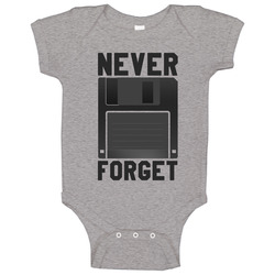 Never Forget Floppy Disk Silicon Valley Popular Tv Show romper Baby One Piece Never Forget Floppy Disk Silicon Valley Popular Tv Show romper Baby One Piece