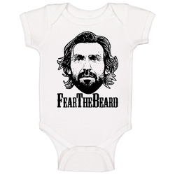 Andrea Pirlo Juventus Italian Football Soccer Italy Fear The Beard romper Baby One Piece Andrea Pirlo Juventus Italian Football Soccer Italy Fear The Beard romper Baby One Piece