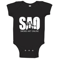 Sao 05 White Text romper Baby One Piece Sao 05 White Text romper Baby One Piece