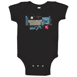 Element Chuck Norris Period Table romper Baby One Piece Element Chuck Norris Period Table romper Baby One Piece