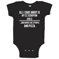 All I Care About Is My Cz Scorpion Evo 3 Gun romper Baby One Piece All I Care About Is My Cz Scorpion Evo 3 Gun romper Baby One Piece