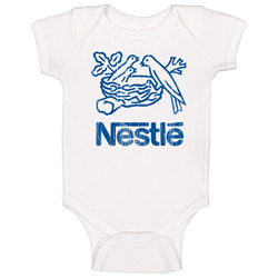 Nestle Logo Popular Chocolate Sweets Dessert Brand Food Fan Gift romper Baby One Piece Nestle Logo Popular Chocolate Sweets Dessert Brand Food Fan Gift romper Baby One Piece