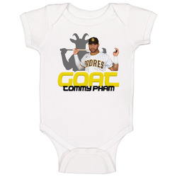 Tommy Pham Goat Greatest Of All Time Baseball Player Fan romper Baby One Piece Tommy Pham Goat Greatest Of All Time Baseball Player Fan romper Baby One Piece