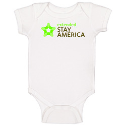 Extended Stay America Inc Nasdaq Company Logo Employee Fan romper Baby One Piece Extended Stay America Inc Nasdaq Company Logo Employee Fan romper Baby One Piece