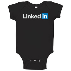 Linkedin Website Logo Black romper Baby One Piece Linkedin Website Logo Black romper Baby One Piece