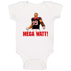 Jj Watt Mega Watt Texan Football romper Baby One Piece Jj Watt Mega Watt Texan Football romper Baby One Piece