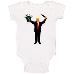 Trump Holding Head Of Statue Of Liberty romper Baby One Piece Trump Holding Head Of Statue Of Liberty romper Baby One Piece