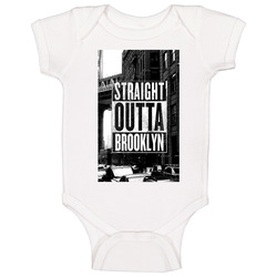 Straight Outta Brooklyn romper Baby One Piece Straight Outta Brooklyn romper Baby One Piece