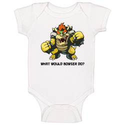 What Would Bowser Do Super Mario Funny romper Baby One Piece What Would Bowser Do Super Mario Funny romper Baby One Piece