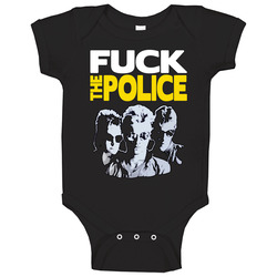 F The Police Funny Music Retro Anti romper Baby One Piece F The Police Funny Music Retro Anti romper Baby One Piece