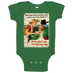 Grow Your Own Funny Vintage Marijuana Weed 420 romper Baby One Piece Grow Your Own Funny Vintage Marijuana Weed 420 romper Baby One Piece