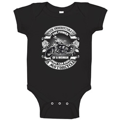 Never Underestimate The Power Of A Woman That Can Ride A Motorcycle Classic Motorcycle Badge Rebel Rider Lady Rider romper Baby One Piece Never Underestimate The Power Of A Woman That Can Ride A Motorcycle Classic Motorcycle Badge Rebel Rider Lady Rider romper Baby One Piece