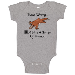 Don't Worry God Has A Sense Of Humor - Funny Platypus romper Baby One Piece Don't Worry God Has A Sense Of Humor - Funny Platypus romper Baby One Piece
