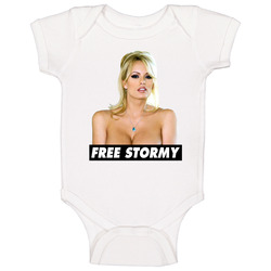 Free Stormy Daniels Porn Star Arrest Strip Club Donald Trump Fan romper Baby One Piece Free Stormy Daniels Porn Star Arrest Strip Club Donald Trump Fan romper Baby One Piece
