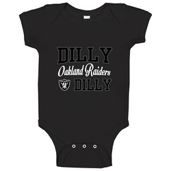 Dilly Oakland Raiders Dilly romper Baby One Piece Dilly Oakland Raiders Dilly romper Baby One Piece