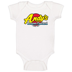 Andy's Frozen Custard Frisco Texas Restaurant romper Baby One Piece Andy's Frozen Custard Frisco Texas Restaurant romper Baby One Piece