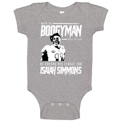 Boogyman Sleeps He Checks For Isaiah Simmons Clemson Football romper Baby One Piece Boogyman Sleeps He Checks For Isaiah Simmons Clemson Football romper Baby One Piece