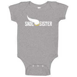 Skol Sister Minnesota Vikings Horn Football Playoff romper Baby One Piece Skol Sister Minnesota Vikings Horn Football Playoff romper Baby One Piece