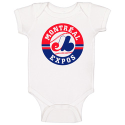 New Montreal Expos Logo Classic Vintage White romper Baby One Piece New Montreal Expos Logo Classic Vintage White romper Baby One Piece