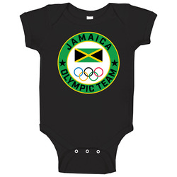 Jamaica Winter Olympic Team Pyeongchang 2018 Round Logo romper Baby One Piece Jamaica Winter Olympic Team Pyeongchang 2018 Round Logo romper Baby One Piece