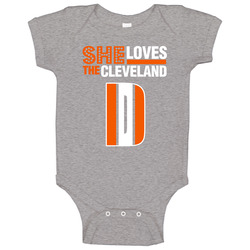 She Loves The Cleveland D romper Baby One Piece She Loves The Cleveland D romper Baby One Piece