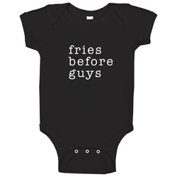 Fries Before Guys Black romper Baby One Piece Fries Before Guys Black romper Baby One Piece