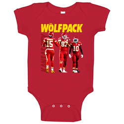 The Wolfpack Mahomes Kelce Hill Kc Football romper Baby One Piece The Wolfpack Mahomes Kelce Hill Kc Football romper Baby One Piece