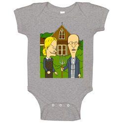 American Gothic Funny Beavis And Butt-head romper Baby One Piece American Gothic Funny Beavis And Butt-head romper Baby One Piece